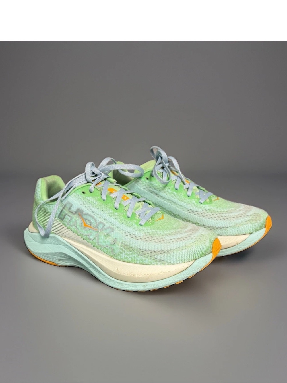 Hoka One One Mach X Women's Light Green Running Shoes 1141451 Size 7.5B